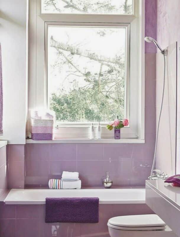 Salle de bain - couleur lila